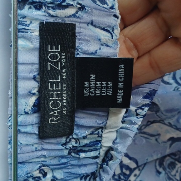 rachel zoe blue and white skirt, Lined | nwt | size Med, Elastic Waist - Picture 4 of 9